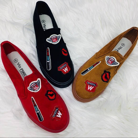 Camel suede patch slip on - Picture 4 of 7